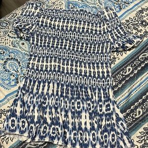 Blue off shoulder top